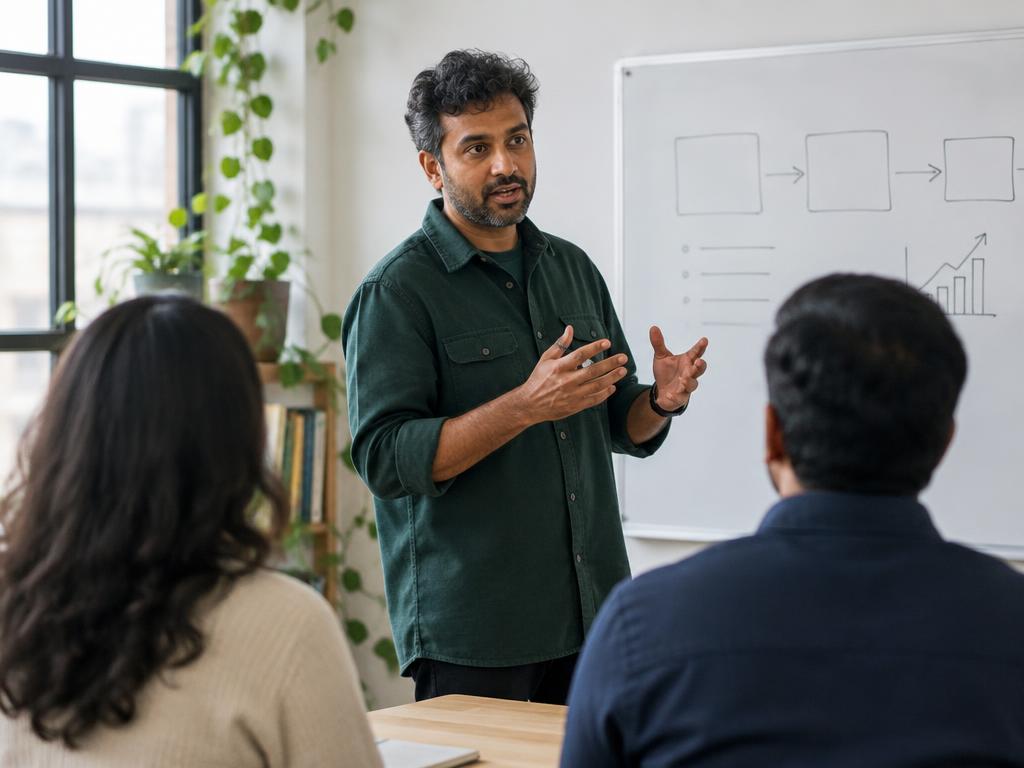 Coach leading a workshop