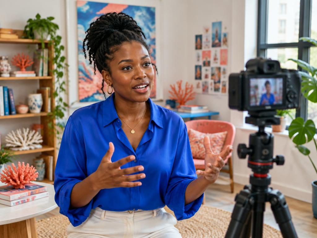 Creator filming content for an Instagram audience